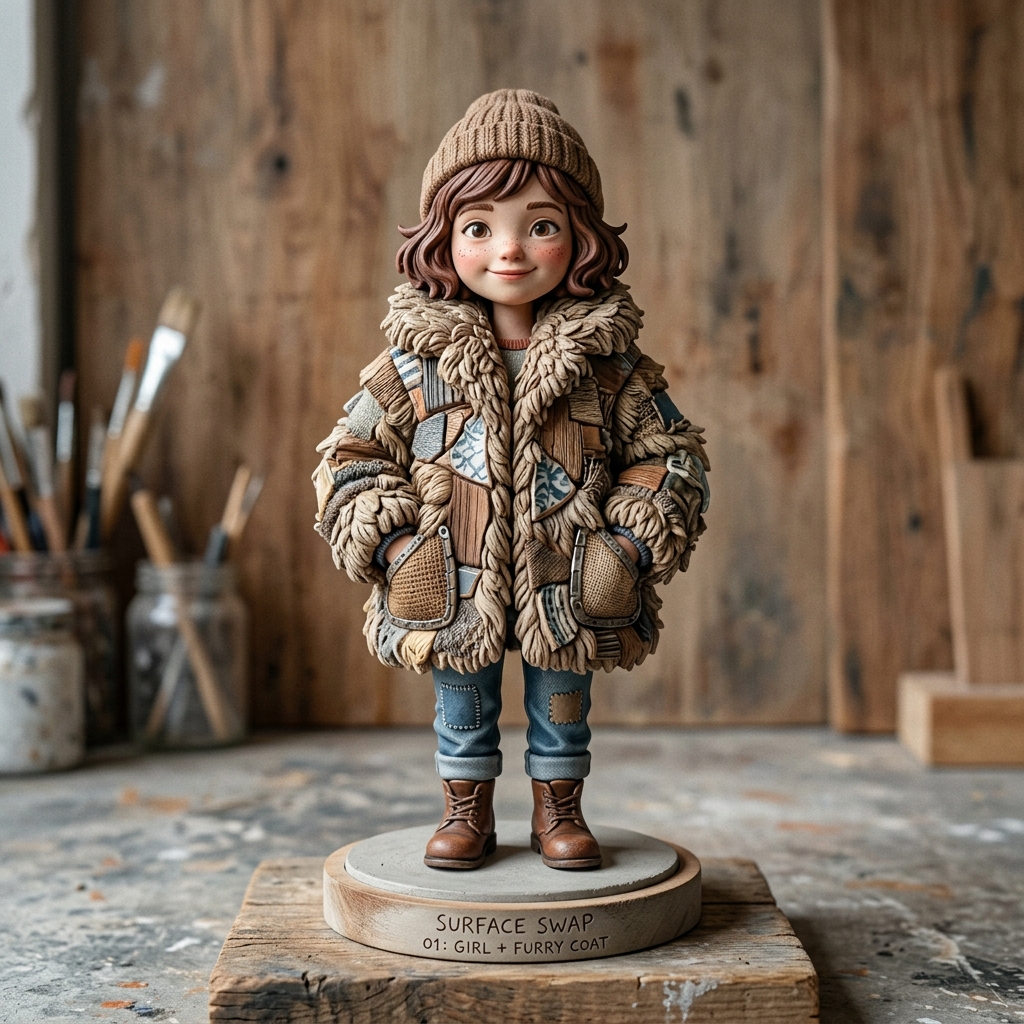 girl furry coat